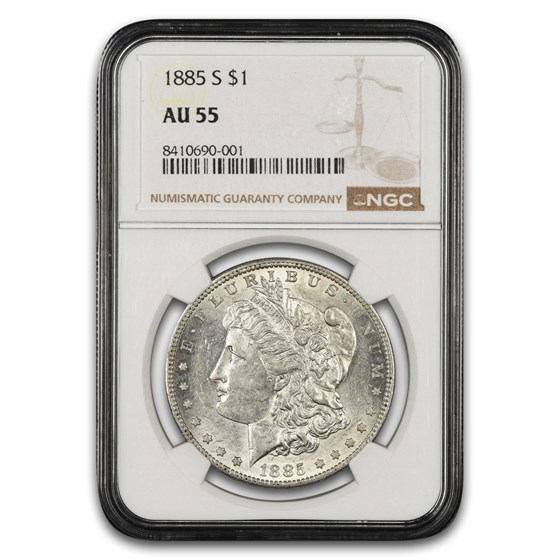 1885-S Morgan Dollar AU-55 NGC