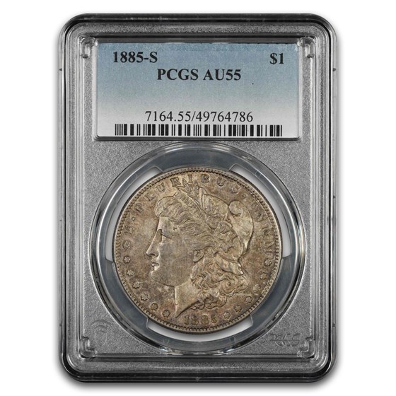 1885-S Morgan Dollar AU-55 PCGS