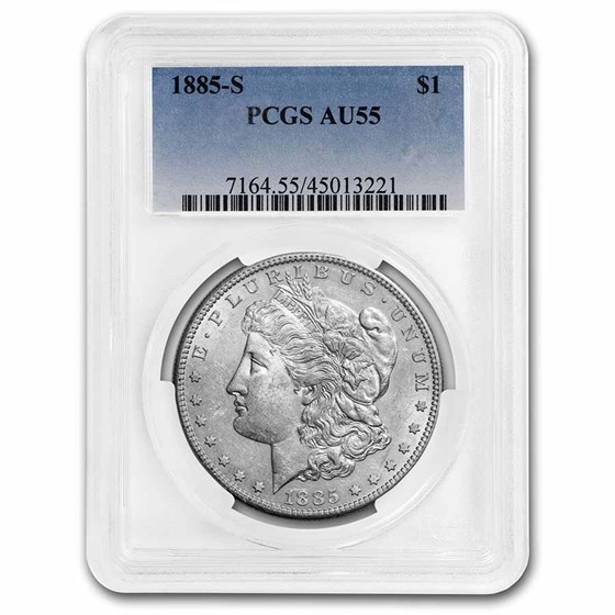 1885-S Morgan Dollar AU-55 PCGS 1885-S Morgan Dollar AU-55 PCGS