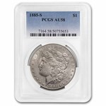 1885-S Morgan Dollar AU-58 PCGS
