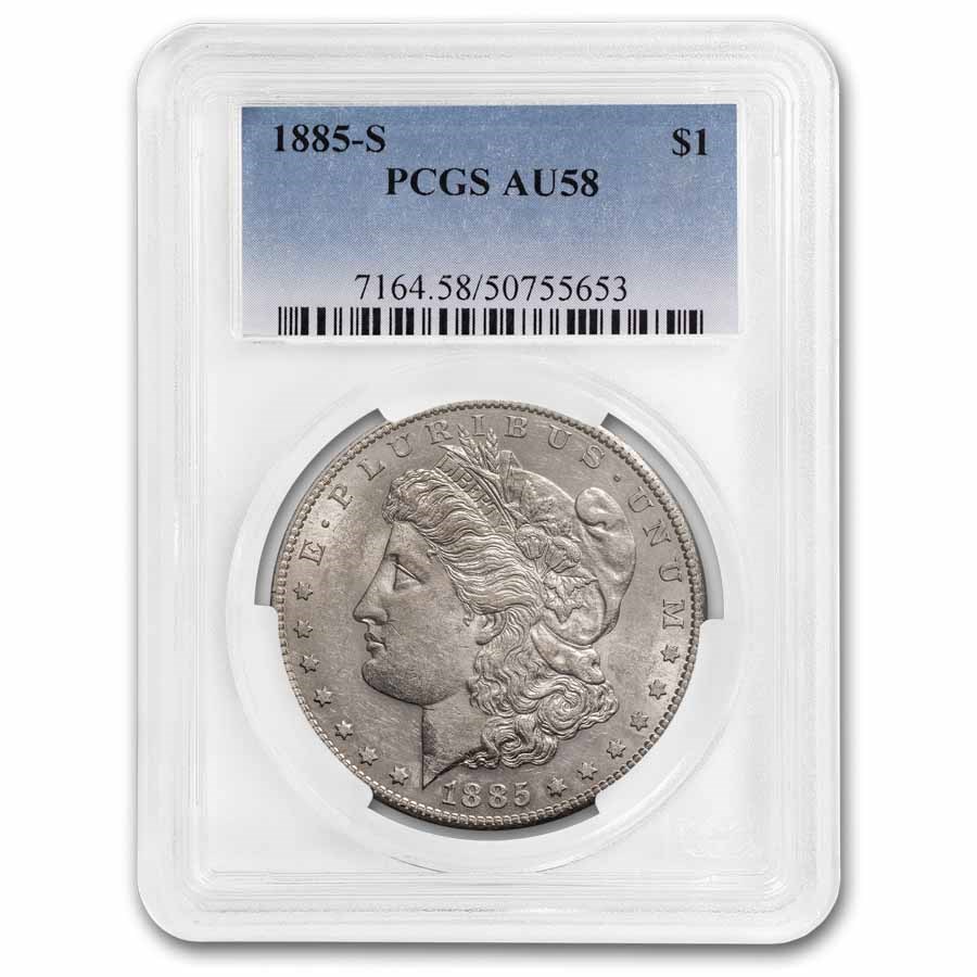 1885-S Morgan Dollar AU-58 PCGS