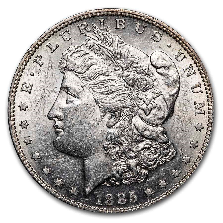 1885-S Morgan Dollar AU-58