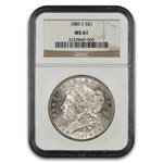 1885-S Morgan Dollar MS-61 NGC
