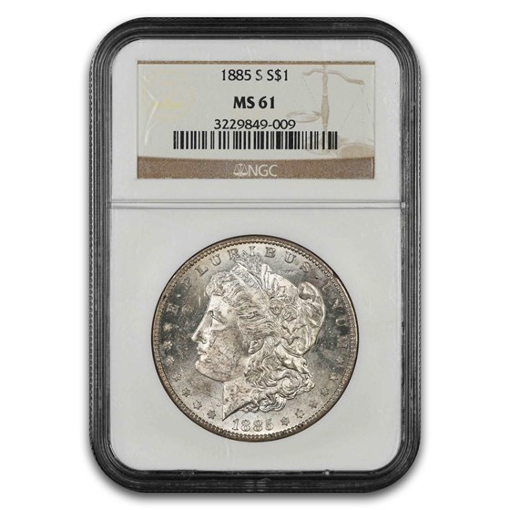 1885-S Morgan Dollar MS-61 NGC