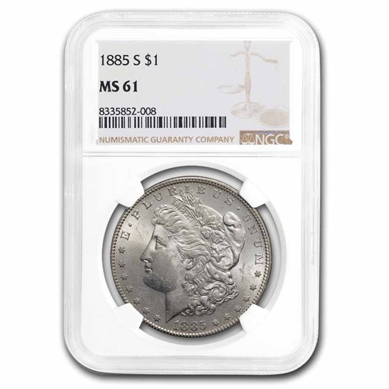 1885-S Morgan Dollar MS-61 NGC 1885-S Morgan Dollar MS-61 NGC