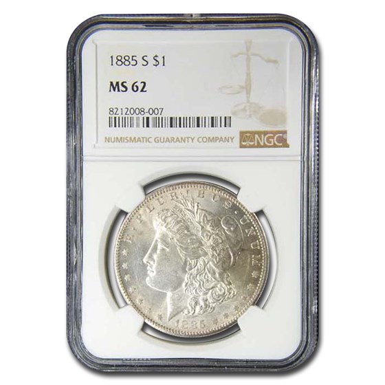 1885-S Morgan Dollar MS-62 NGC 1885-S Morgan Dollar MS-62 NGC