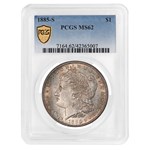 1885-S Morgan Dollar MS-62 PCGS