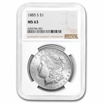 1885-S Morgan Dollar MS-63 NGC