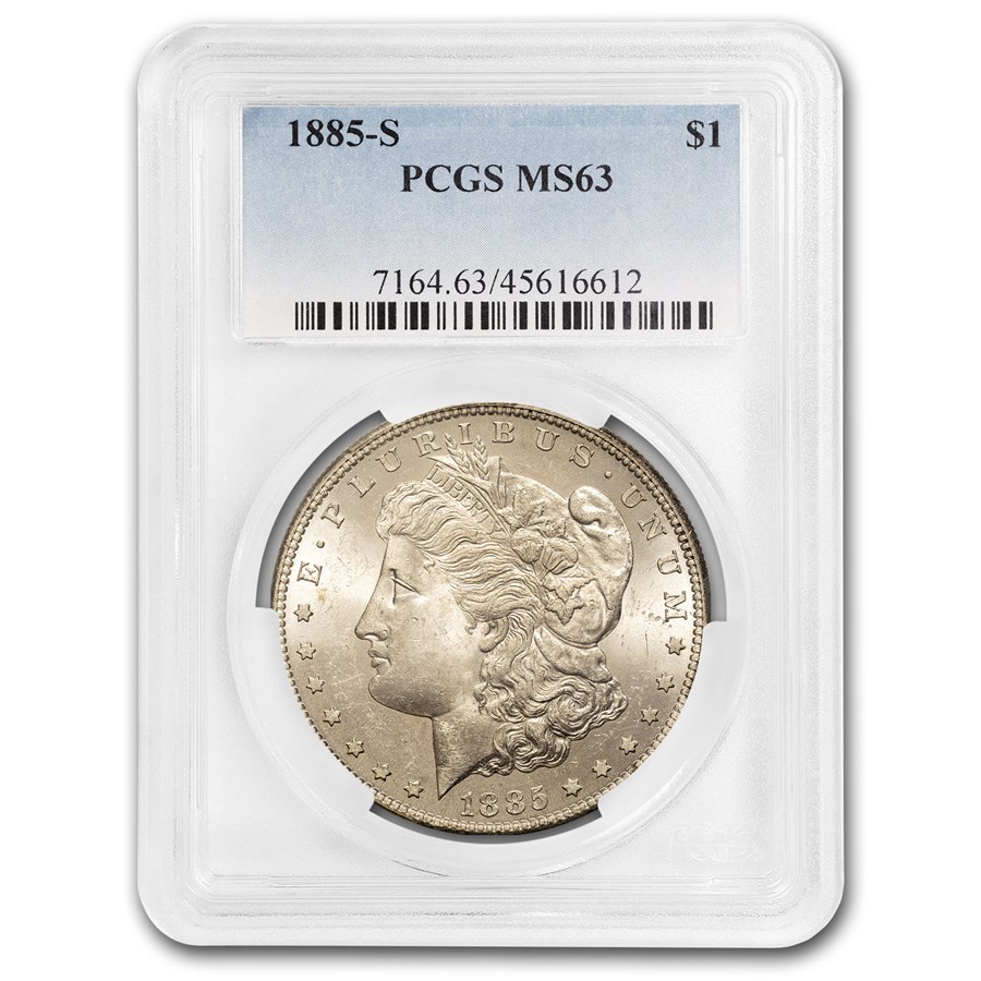 1885-S Morgan Dollar MS-63 PCGS