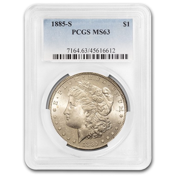 1885-S Morgan Dollar MS-63 PCGS 1885-S Morgan Dollar MS-63 PCGS