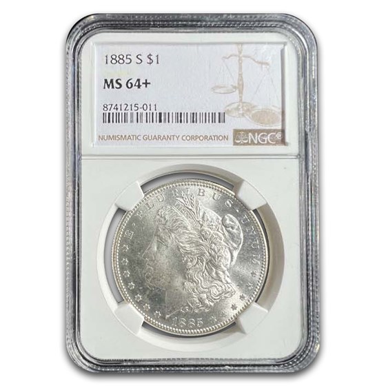1885-S Morgan Dollar MS-64+ NGC