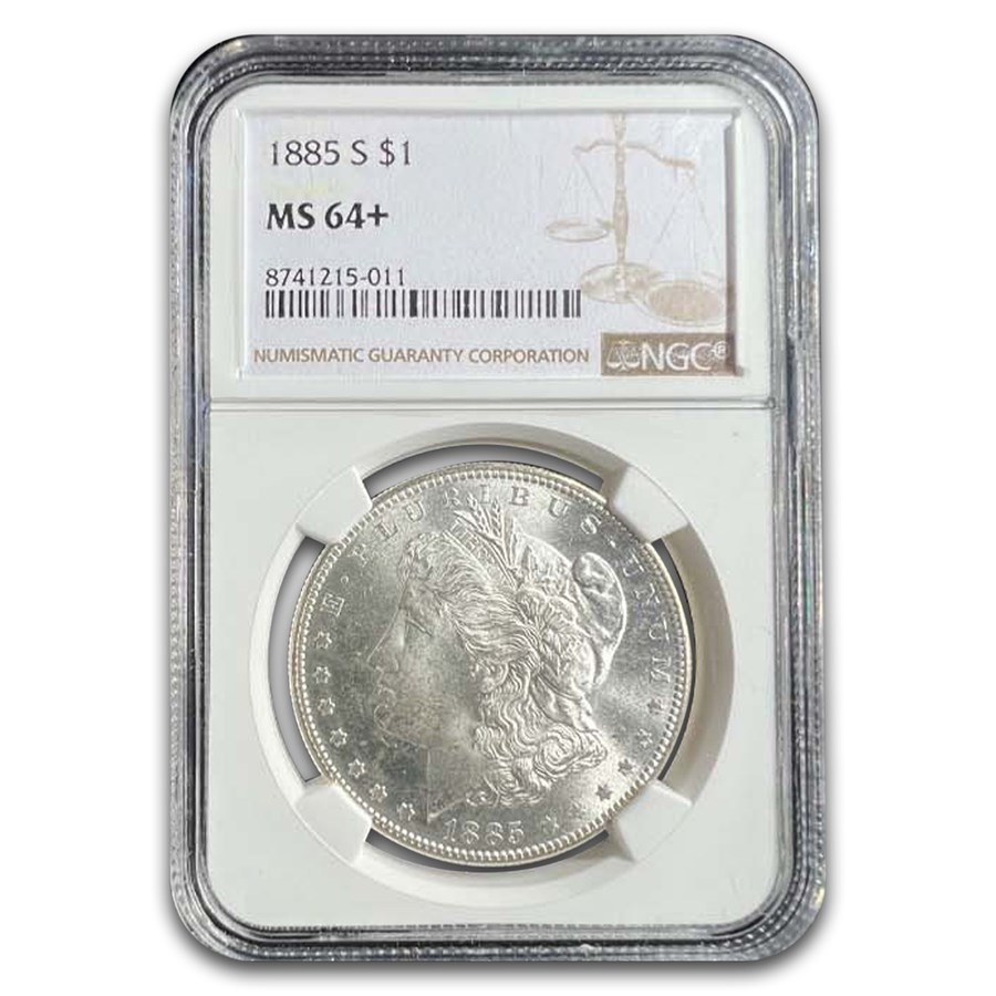 1885-S Morgan Dollar MS-64+ NGC