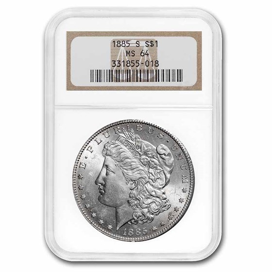 1885-S Morgan Dollar MS-64 NGC 1885-S Morgan Dollar MS-64 NGC