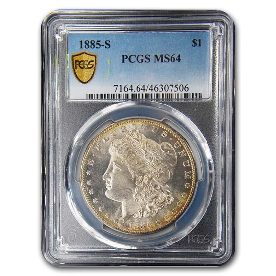 1885-S Morgan Dollar MS-64 PCGS (Toned) 1885-S Morgan Dollar MS-64 PCGS (Toned)