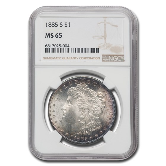 1885-S Morgan Dollar MS-65 NGC