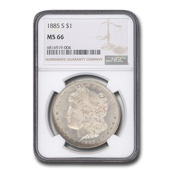 1885-S Morgan Dollar MS-66 NGC