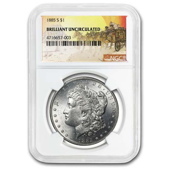 1885-S Stage Coach Morgan Dollar BU NGC 1885-S Stage Coach Morgan Dollar BU NGC