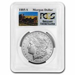 1885-S Stage Coach Silver Dollar BU PCGS