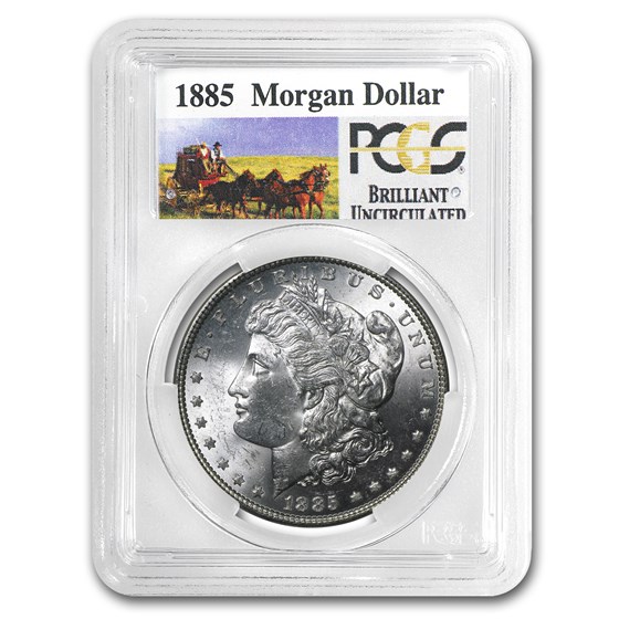 1885 Stage Coach Morgan Dollar BU PCGS 1885 Stage Coach Morgan Dollar BU PCGS