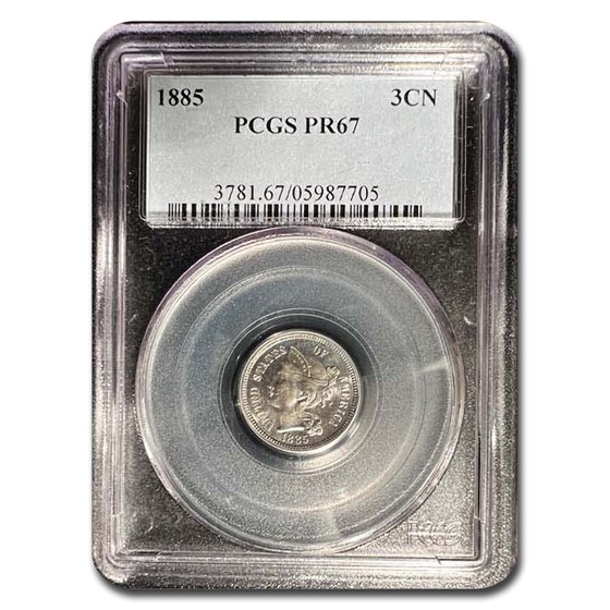 1885 Three Cent Nickel PR-67 PCGS 1885 Three Cent Nickel PR-67 PCGS