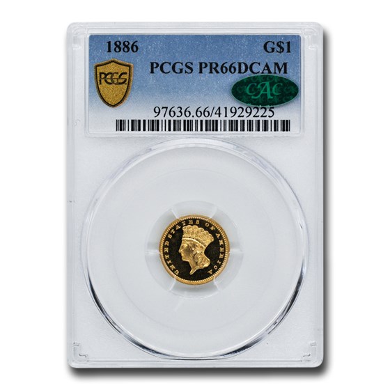 1886 $1.00 Indian Head PR-66 DCAM PCGS CAC 1886 $1.00 Indian Head PR-66 DCAM PCGS CAC