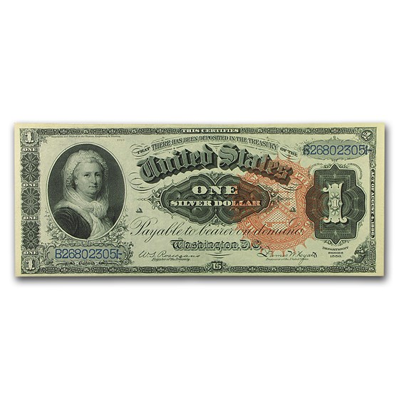 1886 $1.00 Silver Certificate Martha Washington CU 1886 $1.00 Silver Certificate Martha Washington CU