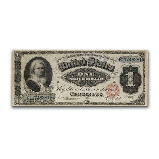 1886 $1.00 Silver Certificate Martha Washington VF (Fr#215) 1886 $1.00 Silver Certificate Martha Washington VF (Fr#215)