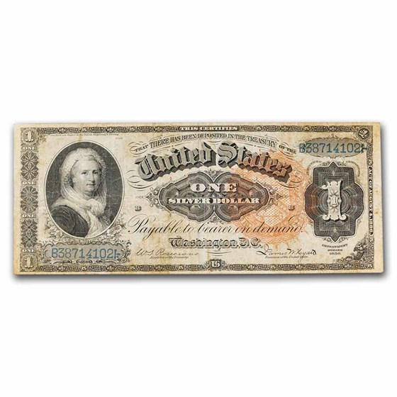1886 $1.00 Silver Certificate Martha Washington VF (Fr#216) 1886 $1.00 Silver Certificate Martha Washington VF (Fr#216)