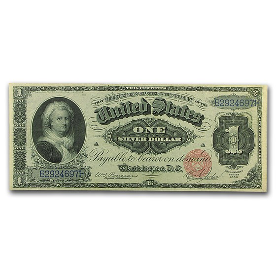 1886 $1.00 Silver Certificate Martha Washington XF 1886 $1.00 Silver Certificate Martha Washington XF