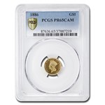 1886 $1 Indian Head Gold Dollar PR-65 Cameo PCGS