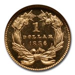 1886 $1 Indian Head Gold PF-66 Cameo NGC CAC