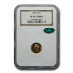 1886 $1 Indian Head Gold PF-66 Cameo NGC CAC