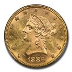1886 $10 Liberty Gold Eagle MS-63 PCGS