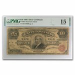 1886 $10 Silver Cert. Hendricks Tombstone F-15 PMG (Fr#292)