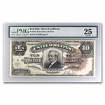 1886 $10 Silver Cert. Hendricks Tombstone VF-25 PMG (Fr#295)