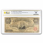 1886 $10 Silver Cert. Hendricks Tombstone VG-10 PCGS (Fr#292)