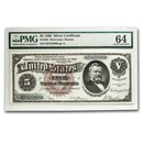 1886 $5.00 Silver Certificate U. S. Grant CU-64 PMG (Fr#263)