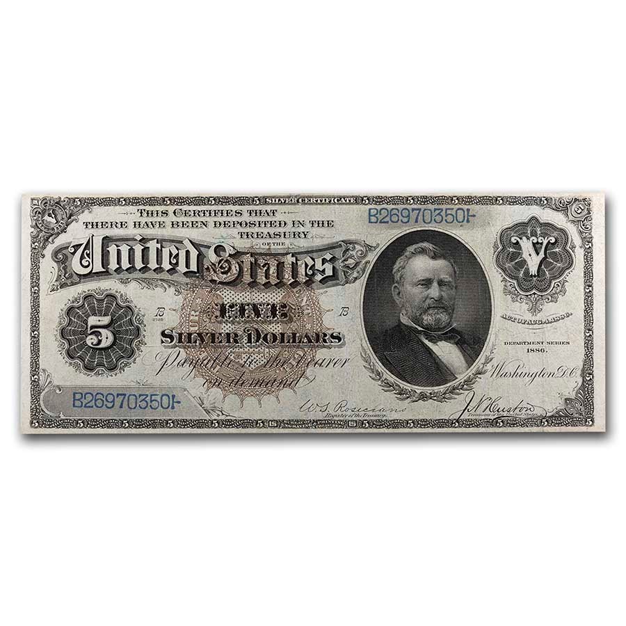 1886 $5.00 Silver Certificate U. S. Grant VF (Fr#263)