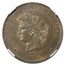 1886-A France 10 Centimes MS-64 NGC (Brown)