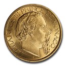 1886-A Monaco Gold 100 Francs Charles III MS-64 PCGS