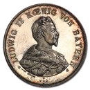 1886 German States Bavaria Silver Medal Ludwig II SP-64 PCGS 1886 German States Bavaria Silver Medal Ludwig II SP-64 PCGS