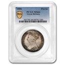 1886 Great Britain Silver Florin Victoria MS-64 PCGS