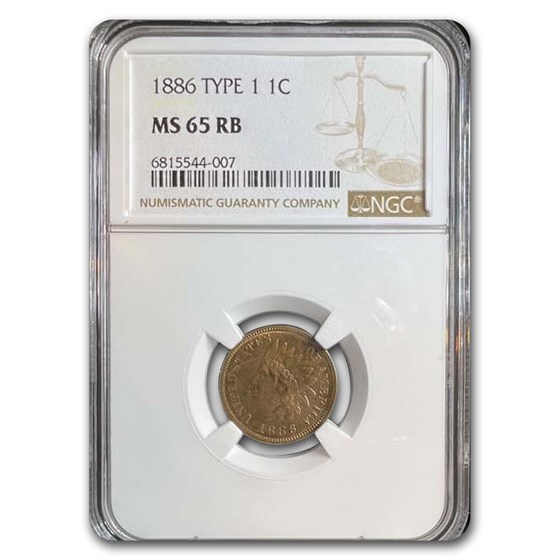 1886 Indian Head Cent MS-65 NGC (Red/Brown) 1886 Indian Head Cent MS-65 NGC (Red/Brown)
