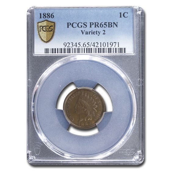 1886 Indian Head Cent PR-65 PCGS (Brown) 1886 Indian Head Cent PR-65 PCGS (Brown)