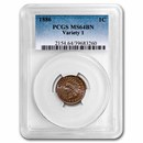1886 Indian Head Cent Type-I MS-64 PCGS (Brown)