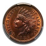 1886 Indian Head Cent Type-I MS-64 PCGS (Red/Brown)