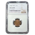 1886 Indian Head Cent Type-I MS-66 NGC (Brown)