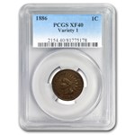 1886 Indian Head Cent Type-I XF-40 PCGS