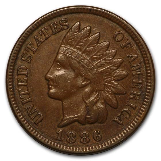 1886 Indian Head Cent Type-II AU 1886 Indian Head Cent Type-II AU