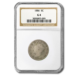1886 Liberty Head V Nickel Good-4 NGC 1886 Liberty Head V Nickel Good-4 NGC